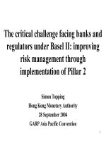 The critical challenge facing banks and regulators under Basel II