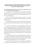 MỘT SỐ GIẢI PHÁP GÓP PHẦN HOÀN THIỆN CÔNG TÁC KẾ TOÁN TẬP HỢP CHI PHÍ VÀ TÍNH GIÁ THÀNH SẢN PHẨM TẠI CÔNG TY NHỰA CAO CẤP HÀNG KHÔNG