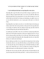 LÝ LUẬN CHUNG VỀ DỰ ÁN ĐẦU TƯ VÀ CHO VAY DỰ ÁN ĐẦU TƯ