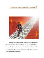 Tầm quan trọng của 1 kế hoạch lãi/lỗ