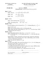 ĐỀ VÀ ĐÁP ÁN THI TUYỂN SINH MÔN TOÁN TỈNH LÂM ĐỒNG
