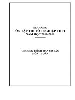 tài liệu ôn thi TN toán 12