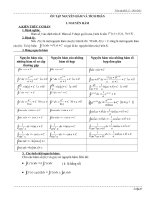 ÔN TẬP NGUYÊN HÀM, TÍCH PHÂN