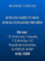 HƯỚNG DẪN NGHIÊN CỨU HỒ SƠ  ĐÁNH GIÁ CƠ SỞ GIÁO DỤC PHỔ THÔNG