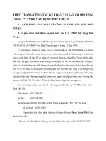 THỰC TRẠNG CÔNG TÁC KẾ TOÁN TÀI SẢN CỐ ĐỊNH TẠI CÔNG TY TNHH XÂY DỰNG PHÚ THUẬN