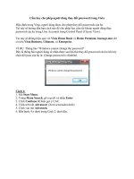 Cấm hay cho phép người dùng thay đổi password trong Vista