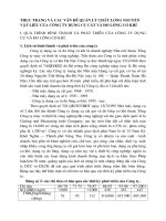 THỰC TRẠNG VÀ CÁC VẤN ĐỀ QUẢN LÝ CHẤT LƯỢNG NGUYÊN VẬT LIỆU CỦA CÔNG TY DỤNG CỤ CẮT VÀ ĐO LƯỜNG CƠ KHÍ