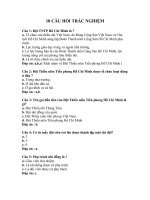 CÂU HỎI TRẮC NGHIỆM ĐỘI VIÊN