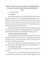 NHỮNG VẤN ĐỀ LÝ LUẬN CƠ BẢN VỀ KẾ TOÁN CHI PHÍ SẢN XUẤT VÀ TÍNH GIÁ THÀNH SẢN PHẨM TRONG DOANH NGHIỆP SẢN XUẤT