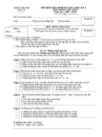 Đề KT giữa HK 1 Môn TV Lớp 5