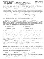 Đề Ktra DAO ĐỘNG, sóng cơ, DXC