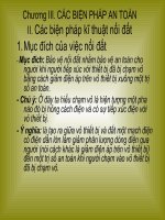 Chương III: Các biện pháp an toàn