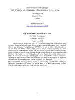 TỶ GIÁ hối đoái và tài KHOẢN VÃNG LAI của TRUNG QUỐC 