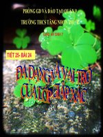 tiet 25- Đa dạng và vai trò của giap xác