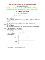 ĐỀ & ĐÁP ÁN HSG TOÁN 3