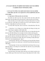 LÝ LUẬN CHUNG VỀ KIỂM TOÁN BÁO CÁO TÀI CHÍNH VÀ KIỂM TOÁN VỐN BẰNG TIỀN