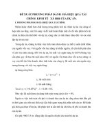 ĐỀ XUẤT PHƯƠNG PHÁP ĐÁNH GIÁ HIỆU QUẢ TÀI CHÍNH  KINH TẾ   XÃ HỘI CỦA DỰ ÁN