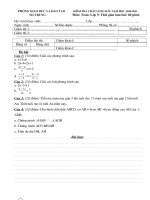 Đề kiểm tra toán 9 đầu năm học 2010-2011