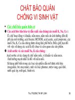 CHẤT BẢO QUẢN CHỐNG VI SINH VẬT