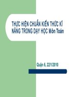 tập huấn KTKN môn toán
