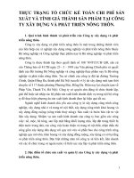 THỰC TRẠNG TỔ CHỨC KẾ TOÁN CHI PHÍ SẢN XUẤT VÀ TÍNH GIÁ THÀNH SẢN PHẨM TẠI CÔNG TY XÂY DỰNG VÀ PHÁT TRIỂN NÔNG THÔN