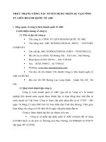 THỰC TRẠNG CÔNG TÁC TUYỂN DỤNG NHÂN SỰ TẠI CÔNG TY LIÊN DOANH QUỐC TẾ ABC