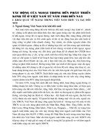 Tác động của ngoại thương đến phát triển kinh tế ở Việt Nam từ năm 1986 đến nay