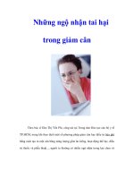 Những ngộ nhận tai hại trong giảm cân