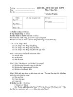 Đề kiểm tra Học kì I_Tiếng Việt lớp 3_1