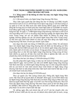 THỰC TRẠNG HOẠT ĐỘNG NGHIỆP VỤ CHO VAY CỦA  NGÂN HÀNG CÔNG THƯƠNG VIỆT NAM