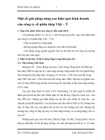 Một số giải pháp nâng cao hiệu quả kinh doanh của công ty cổ phần thép Việt Ý