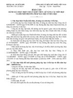 báo cáo đánh giá chuẩn KT-KN và đổi mới phương pháp