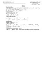 KIEM TRA GIUA KI I. TOAN 9