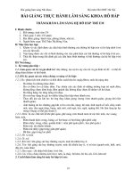 BÀI GIẢNG THỰC HÀNH LÂM SÀNG KHOA HÔ HẤP