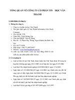 TỔNG QUAN VỀ CÔNG TY CỔ PHẦN TIN HỌC VÂN THANH