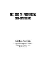 THE KEYS TO PHENOMENAL SELF-CONFIDENCE