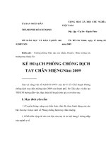 KẾ HOẠCH PHÒNG CHỐNG DỊCH TAY CHÂN MIỆNG