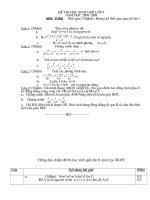 Đề thi (có đáp án) học sinh giỏi huyện