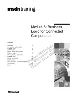 Module 6: Business Logic for Connected Components
