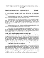 THỰC TRẠNG QUẢN TRỊ NHÂN LỰC TẠI KHÁCH SẠN MELIA HÀ NỘI