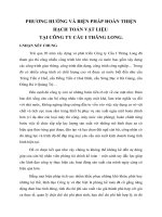 PHƯƠNG HƯỚNG VÀ BIỆN PHÁP HOÀN THIỆN HẠCH TOÁN VẬT LIỆU