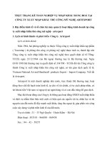 THỰC TRẠNG KẾ TOÁN NGHIỆP VỤ NHẬP KHẨU HÀNG HOÁ TẠI CÔNG TY XUẤT NHẬP KHẨU THỦ CÔNG MỸ NGHỆ ARTEXPORT