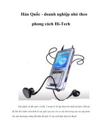 Hàn Quốc - doanh nghiệp nhỏ theo phong cách Hi-Tech