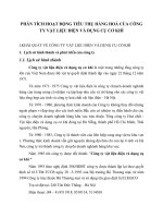 PHÂN TÍCH HOẠT ĐỘNG TIÊU THỤ HÀNG HOÁ CỦA CÔNG TY VẬT LIỆU ĐIỆN VÀ DỤNG CỤ CƠ KHÍ