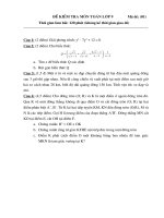 Đề thi thử vào THPT