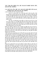 TIÊU THỤ SẢN PHẨM CỦA CÁC DOANH NGHIỆP TRONG NỀN KINH TẾ THỊ  TRƯỜNG