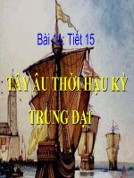 Tây Âu hậu kỳ trung đại(tiết 1)
