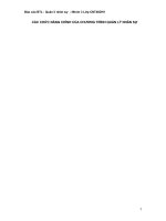 CÁC CHỨC NĂNG CHÍNH CỦA CHƯƠNG TRÌNH QUẢN LÝ NHÂN SỰ