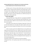 DOANH NGHIỆP NHÀ NƯỚC VÀ HIỆU QUẢ CỦA TÍN DỤNG NGÂN HÀNG