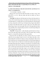 PHÂN TÍCH DOANH THU VÀ LỢI NHUẬN CỦA CÔNG TY TRONG 3 NĂM 2005